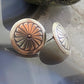 Native American Sterling Silver Round Stamped Concho Stud Earrings For Women #2