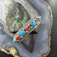 Grace Silver Native Americn Sterling Silver Turquoise & Coral Row Bracelet For Women