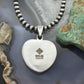 Sterling Silver Southwestern Style Wild Horse Decorated Heart Pendant For Women