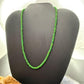 Sterling Silver Southwestern Style Round Green Turquoise Beads 16" Necklace For Women