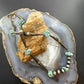 Vintage Native American Silver Navajo Pearl Bead, Cones, Turquoise 18" Necklace For Women