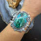 Sterling Silver Southwestern Style Oval Azurite Malachite Bracelet For Women