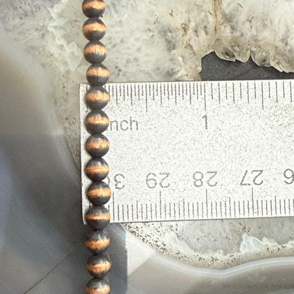 Copper Navajo Pearl Beads 5 mm Necklace Length 20"-24" For Women