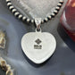 Sterling Silver Southwestern Style Lapis Heart Decorated Pendant For Women #1