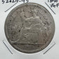 1896 France Indo-Chine Piaster De Commerce 27 gr 90% Silver Coin VG-F #52624-9S