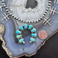 Sterling Silver Southwestern Style Turquoise Naja w/Native Cross 20" Necklace For Women
