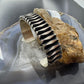 Leander Tahe Native American Sterling Silver Heavy 3D Geometric Bracelet For Men