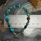 Sterling Silver Natural Turquoise Beads 7" Bracelet For Women