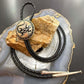 Native American Silver Round Engraved Lizard Decorated Bolo Tie For Men