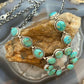 Sterling Silver Southwestern Style Mohave Turquoise Naja Necklace For Women