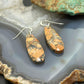 Sterling Silver Teardrop Maligano Jasper Slab Dangle Earrings For Women #510