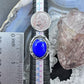 Native American Sterling Silver Oval Lapis Decorated Ring Size 7 For Women