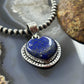 Sterling Silver Southwestern Style Lapis Lazuli Heart Pendant For Women