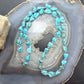 Sterling Silver Southwestern Style Natural Turquoise w/Silver Beads Necklace For Women