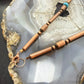 Southwestern Style 5-6mm Copper Navajo Pearl Round & Cylinder w/Royal Beauty Turquoise 20" Necklace For Women