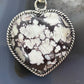 Sterling Silver Southwestern Style Wild Horse Heart Pendant For Women
