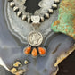 Genuine 1941 90% Silver Mercury Dime Coin w/Teardrop Orange Spiny Oyster Unisex Pendant