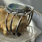 Sterling Silver Southwestern Style Large Oval Azurite Malachite Bracelet For Women