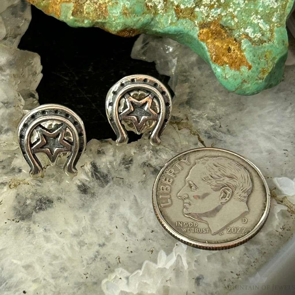 Carolyn Pollack Sterling Silver Horseshoe Stud Earrings For Women