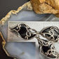 Carolyn Pollack Sterling Silver Onyx Swirl Decorated 22" Necklace For Women