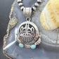 Alonzo Mariano Native American Sterling Silver Overlay Native American Motifs Unisex Pendant