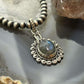Sterling Silver Southwestern Style Oval Labradorite Decorated Charm/Pendant For Women