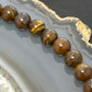 Sterling Silver 6mm Tiger's Eye Beads 16" Necklace For Women