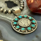 Genuine 1943 90% Silver Mercury Dime Coin Mohave Turquoise Unisex Pendant