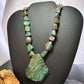 Vintage Chunky Natural Turquoise Stone w/Natural Turquoise Necklace For Women