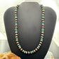 Southwestern Style Copper 8mm Navajo Pearl Beades &Turquoise Disk Necklace For Women