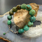 Vintage Sterling Silver 12 Large Turquoise Beads 6.75" Bracelet For Women