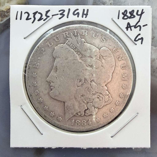 US 1884 90% Morgan Silver Dollar AG-G #112525-31GH NICE