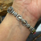 Carolyn Pollack Sterling Silver 7 Oval Multi-Stone 8" Decorated Link Bracelet For Women