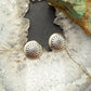 Native American Sterling Silver Round Stamped Concho Stud Earrings For Women