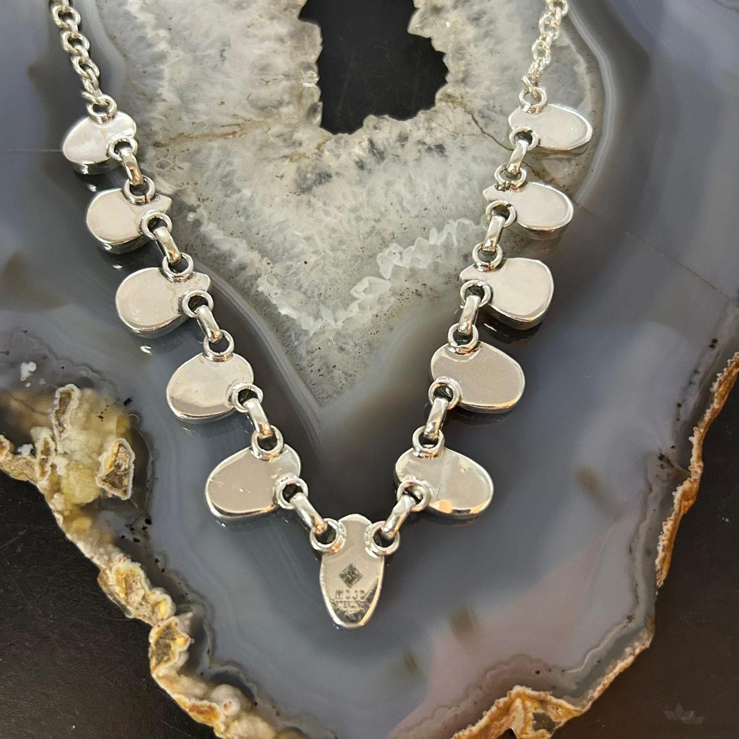Sterling Silver Southwestern Style Teardrop & Oval Sonora Gold Turquoise 20" Necklace For Women