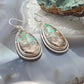 Sterling Silver Southwestern Style Teardrop Royston Turquoise Dangle Earrings For Women