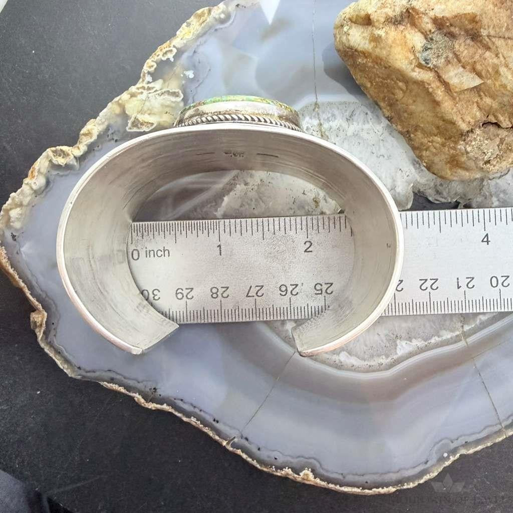 Albert Jake Navajo Native American Sterling Silver High Grade Turquoise Unisex Bracelet