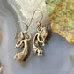 Vintage Native American Sterling Silver Kokopelli Dangle Earrings For Women