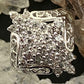 Vintage 10K White Gold Cluster Diamonds Ring Size 5.25 For Women