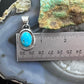 Native American Sterling Silver Oval Turquoise Decorated Unisex Pendant