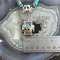 Cliffton Aguilar Santo Domingo Sterling Silver & Turquoise Beads w/Pendant 18" Necklace
