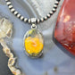 Sterling Silver Southwestern Style Oval Yellow Jasper Pendant For Women #5