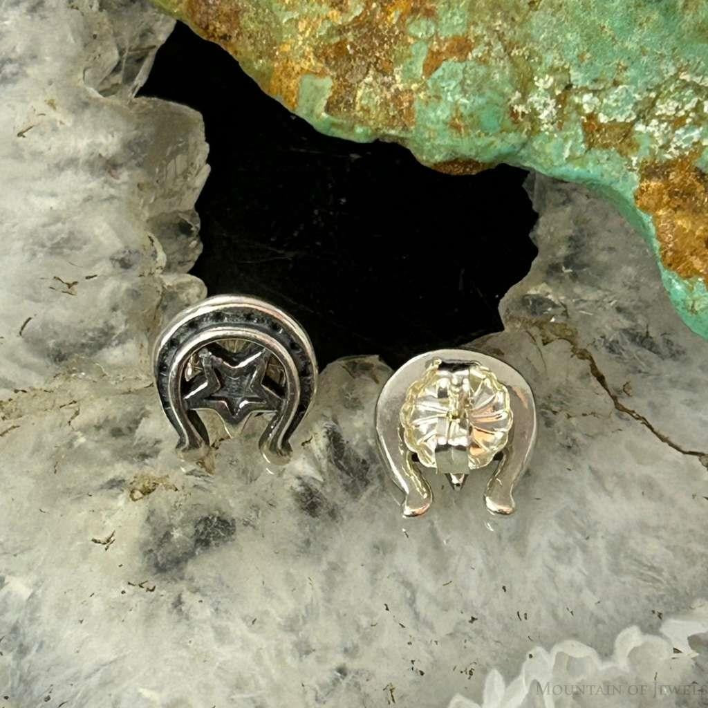 Carolyn Pollack Sterling Silver Horseshoe Stud Earrings For Women