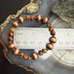 Southwestern Style 6-9.5mm Copper Navajo Pearl Beads & Sediment Jasper Stretch Bracelet For Women