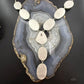 Sterling Silver Southwestern Style Montezuma Turquoise Lariat Necklace For Women