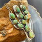 Sterling Silver Southwestern Style Green Kingman Turquoise Cactus Pendant Necklace For Women