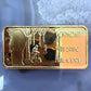 US .999 One Ounce Silver Vermont Bar w/24K Gold Plated Hamilton Mint #112825-6