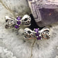 Carolyn Pollack Sterling Silver 3 Faceted Amethyst Bow Post Earrings For Women