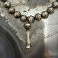 Sterling Silver Navajo Pearl Beads w/Single Squash 8" Bracelet For Women