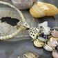Carolyn Pollack Sterling Silver Multi Stone Dangle Pendant with MOP Necklace For Women